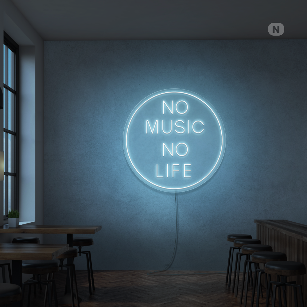 Insegna al neon No Music No Life