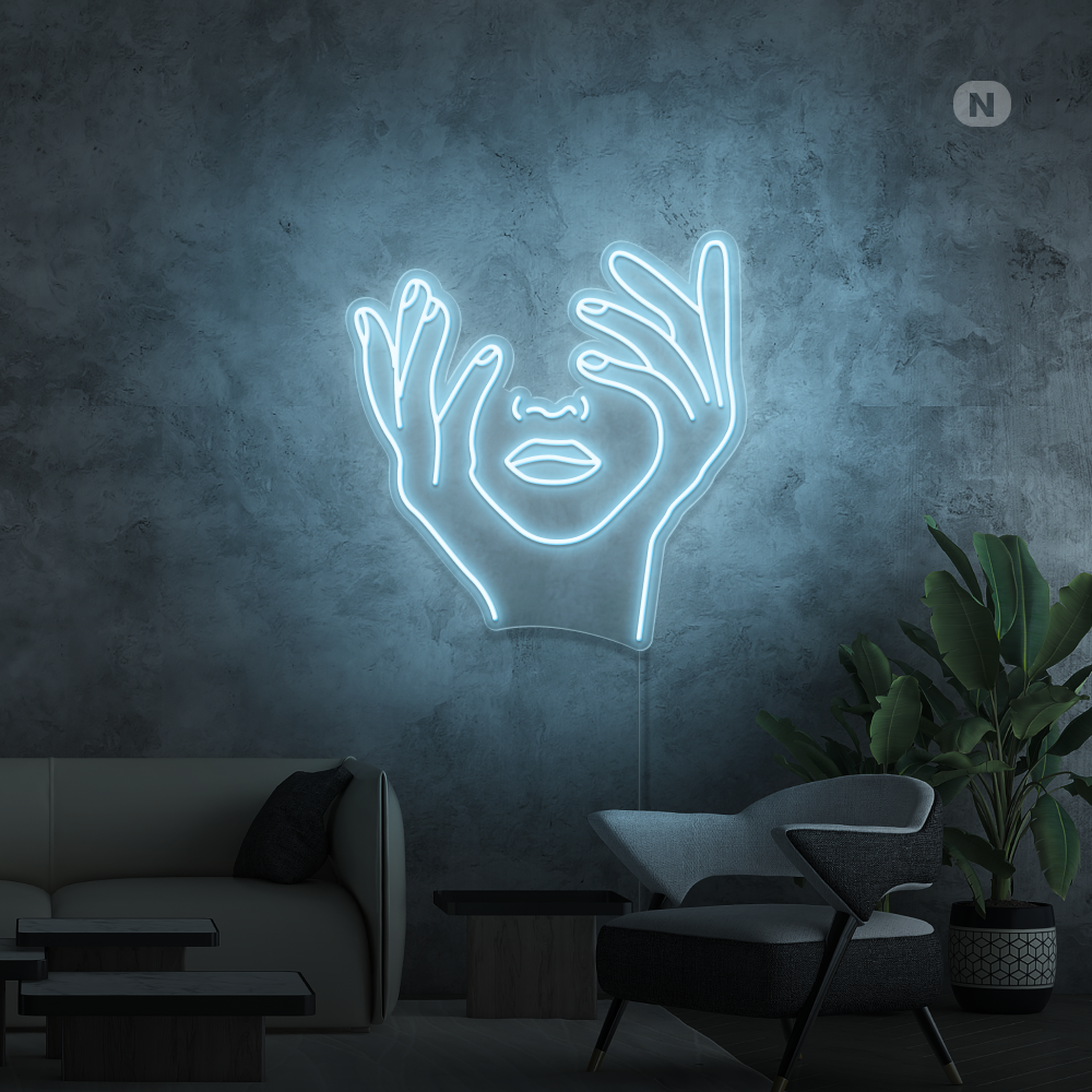 Insegna al neon Volto artistico