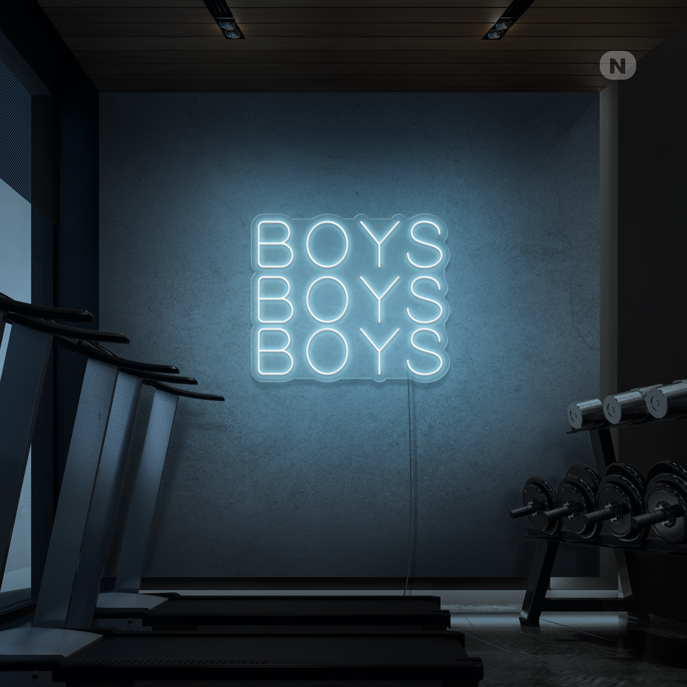 Insegna al neon Boys Boys Boys