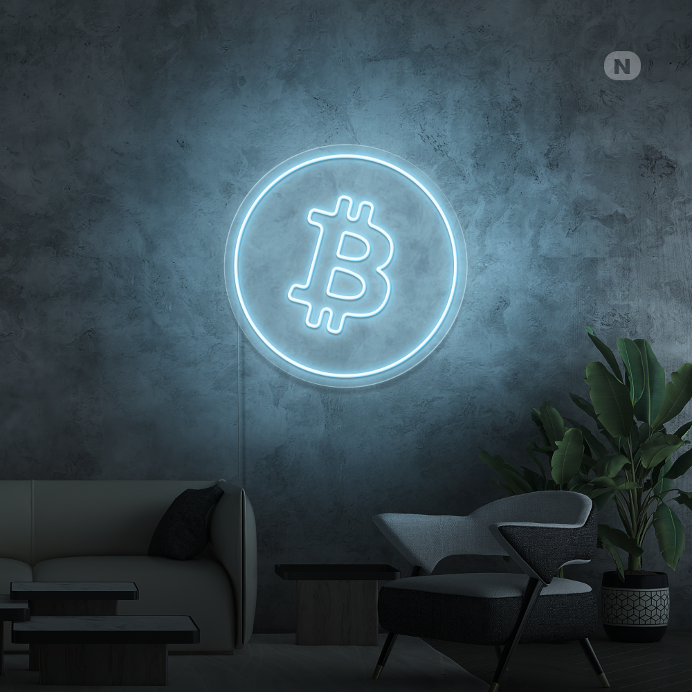 Insegna al neon Bitcoin