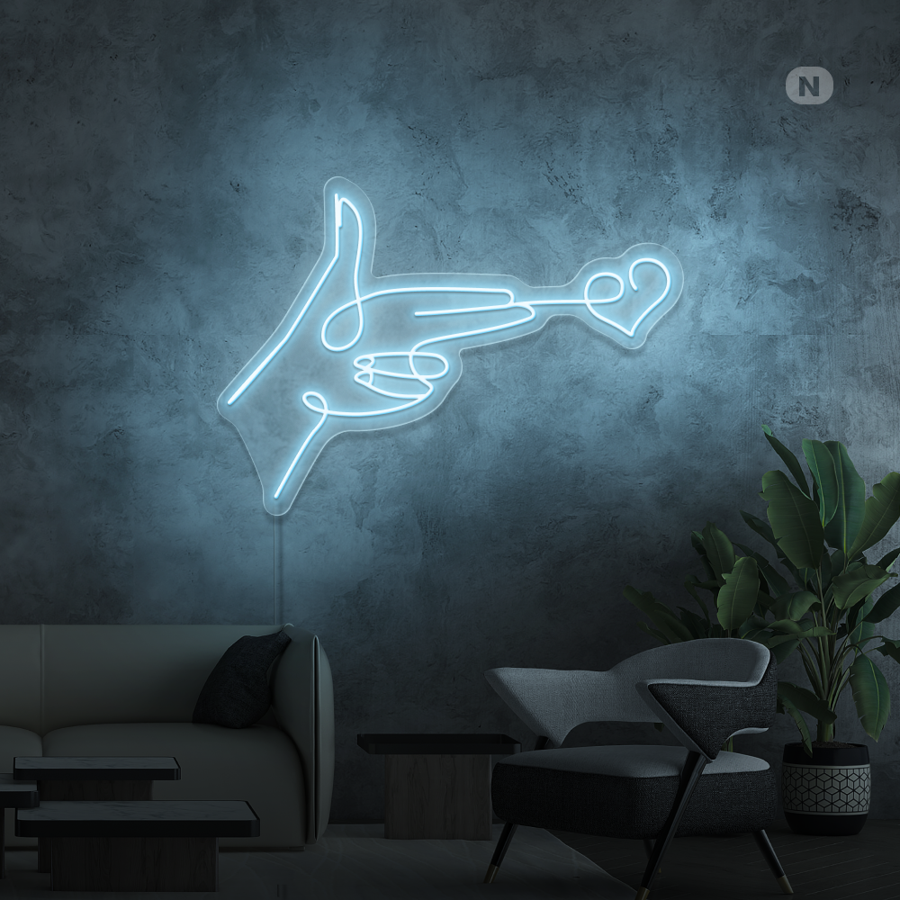 Insegna al neon Obiettivo amorevole