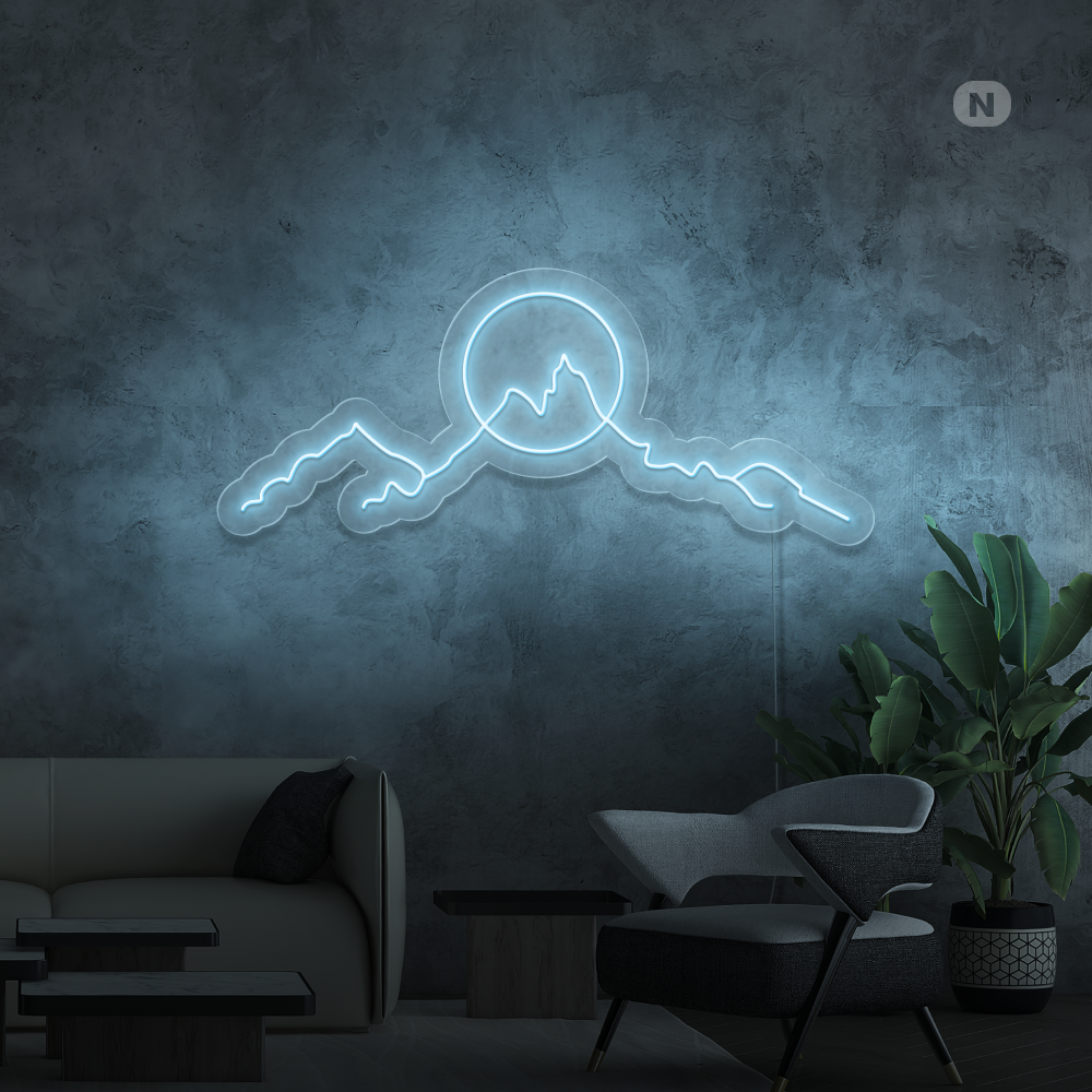 Insegna al neon Montagne
