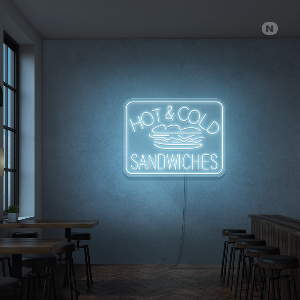 Insegna al neon Hot & Cold Sandwiches
