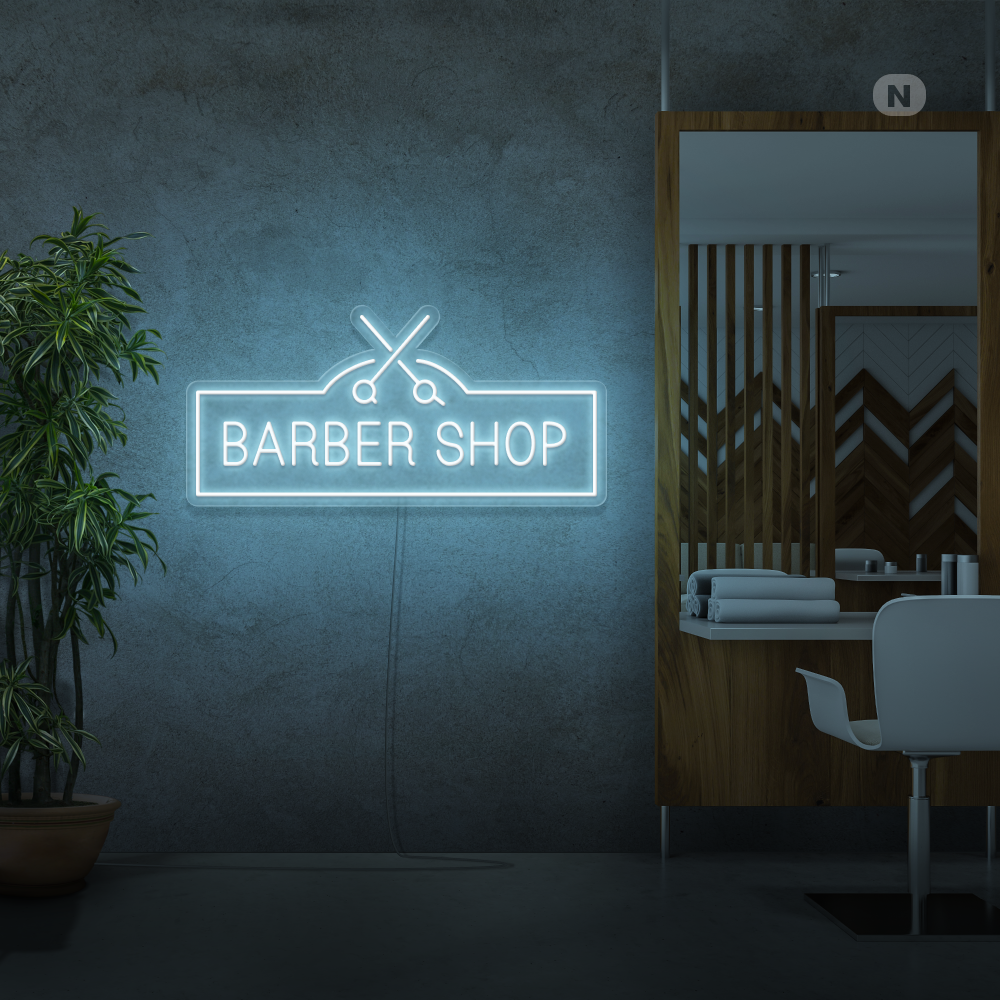 Insegna al neon Barber Shop