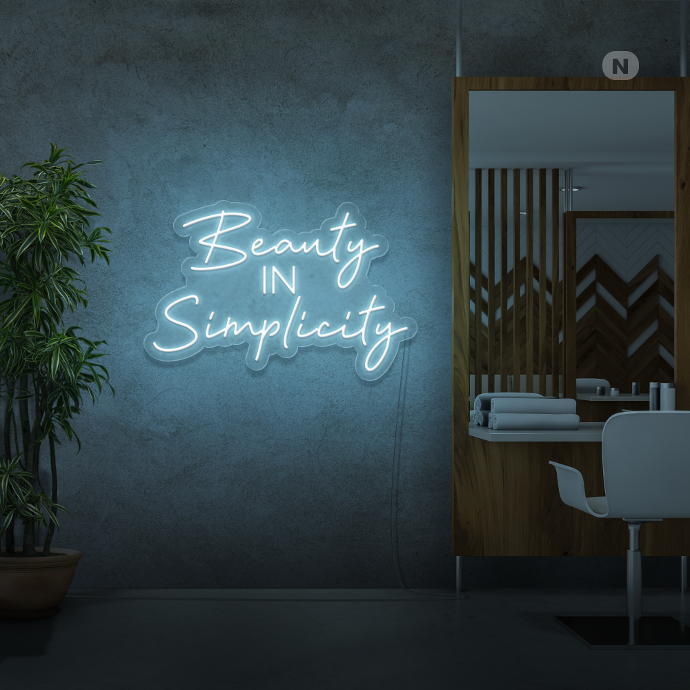 Insegna al neon Beauty in Simplicity