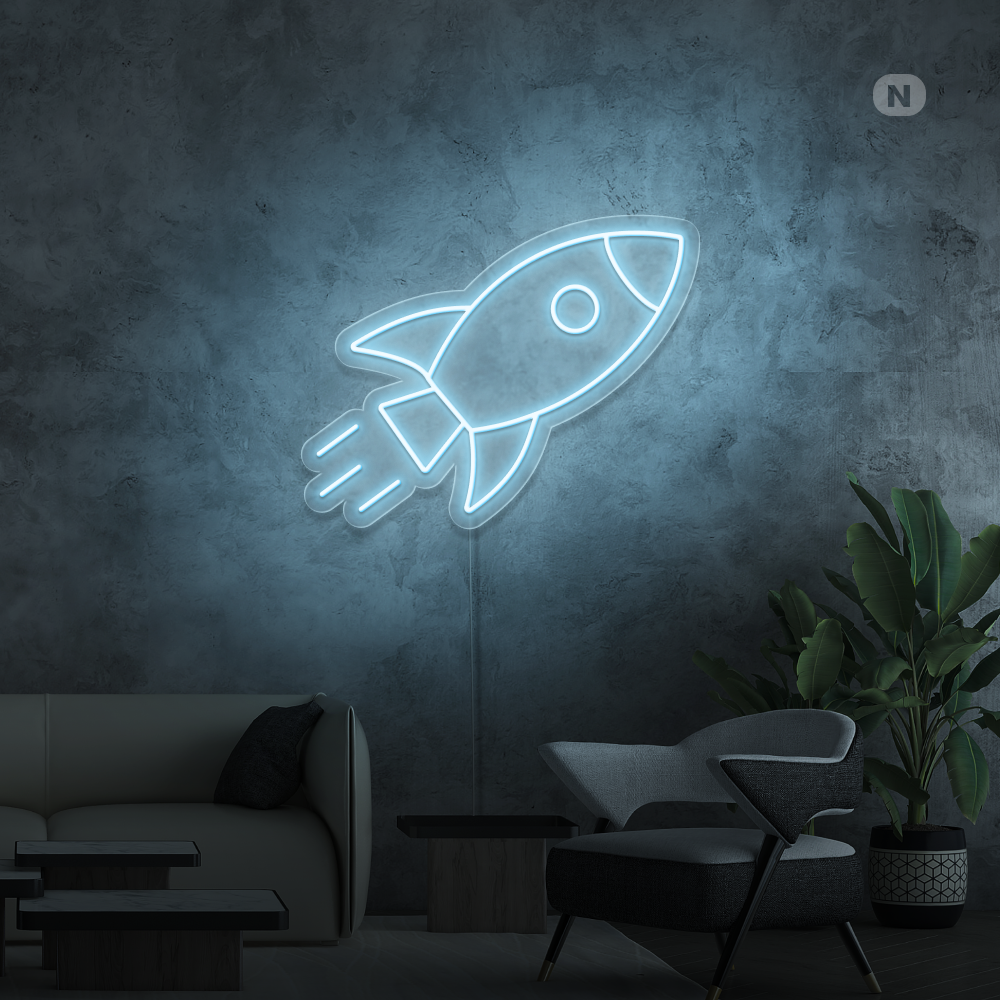 Insegna al neon Razzo