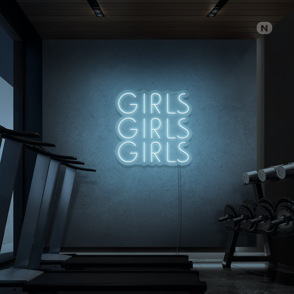 Insegna al neon Girls Girls Girls