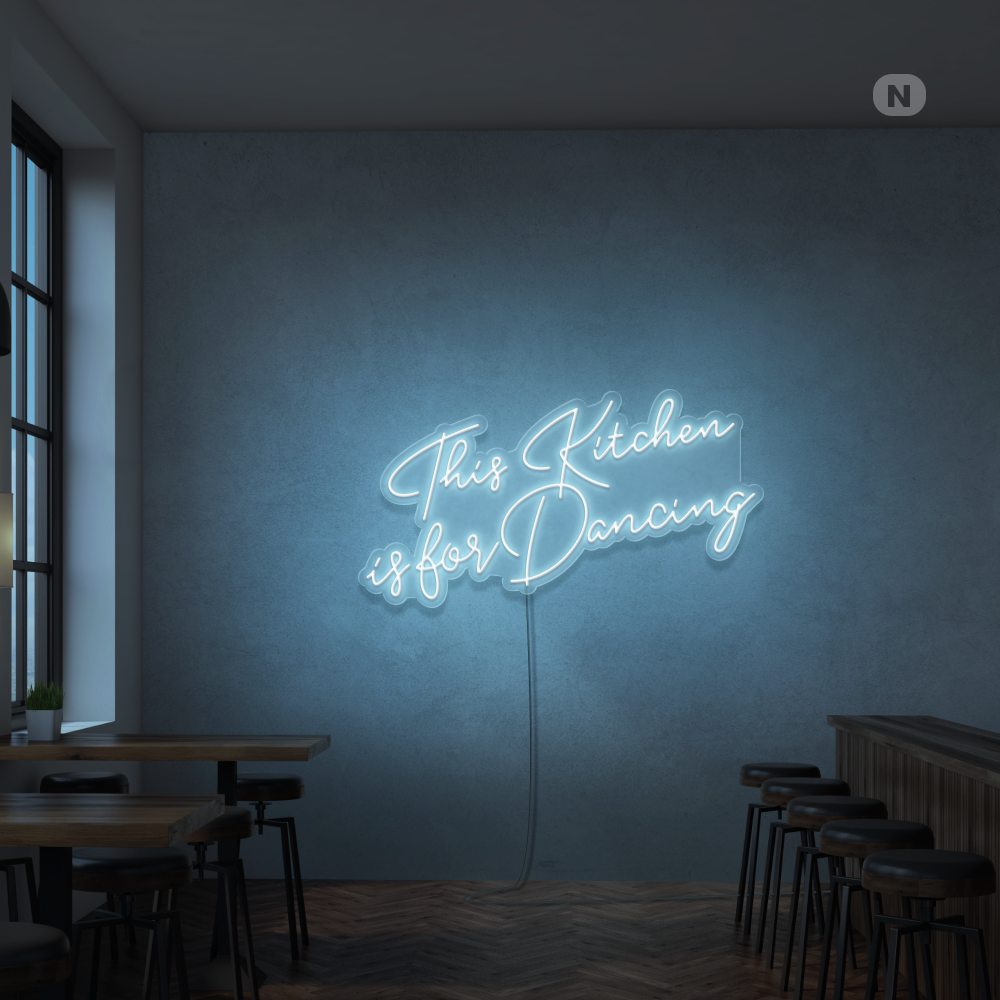 Insegna al neon This Kitchen is for Dancing