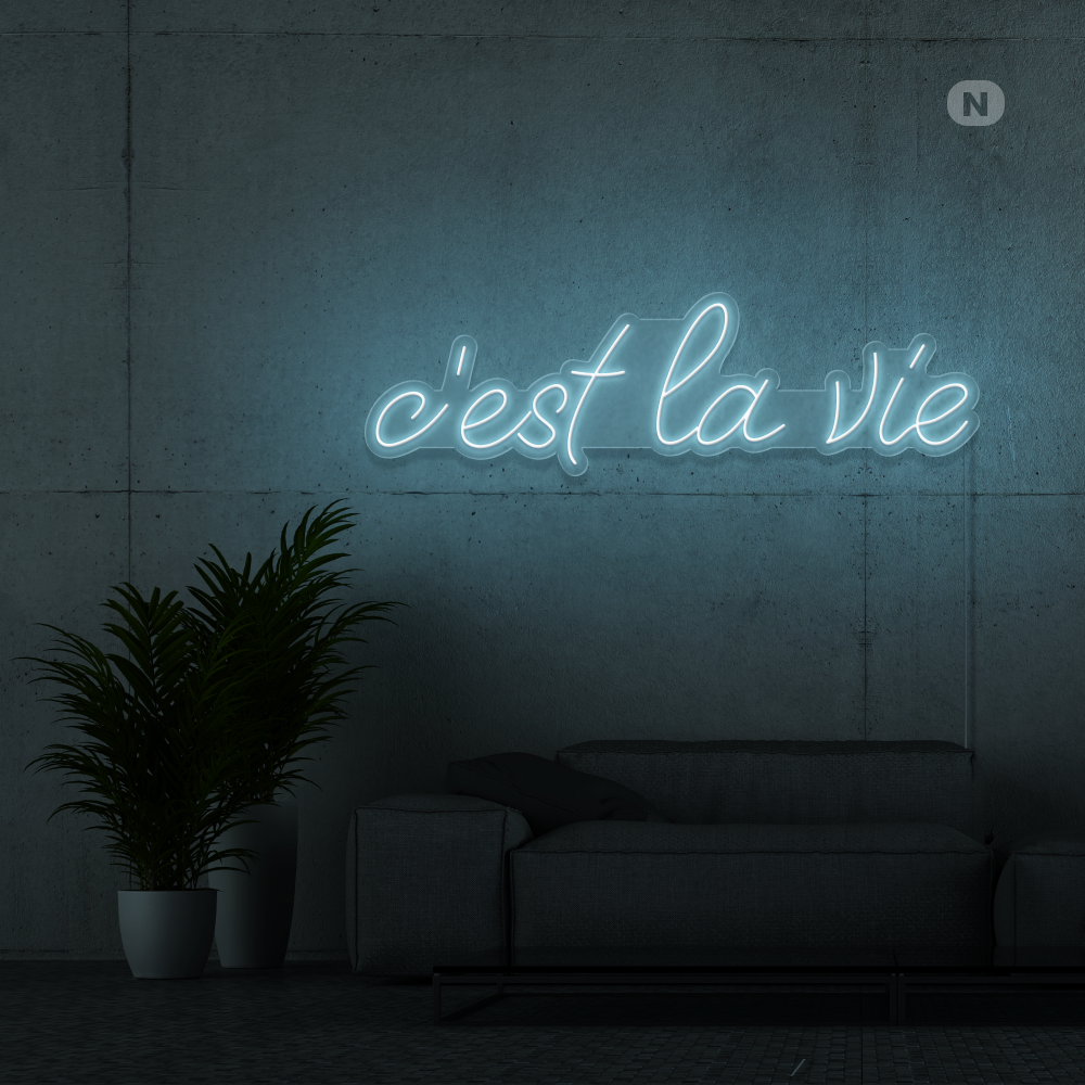 Insegna al neon c'est la vie