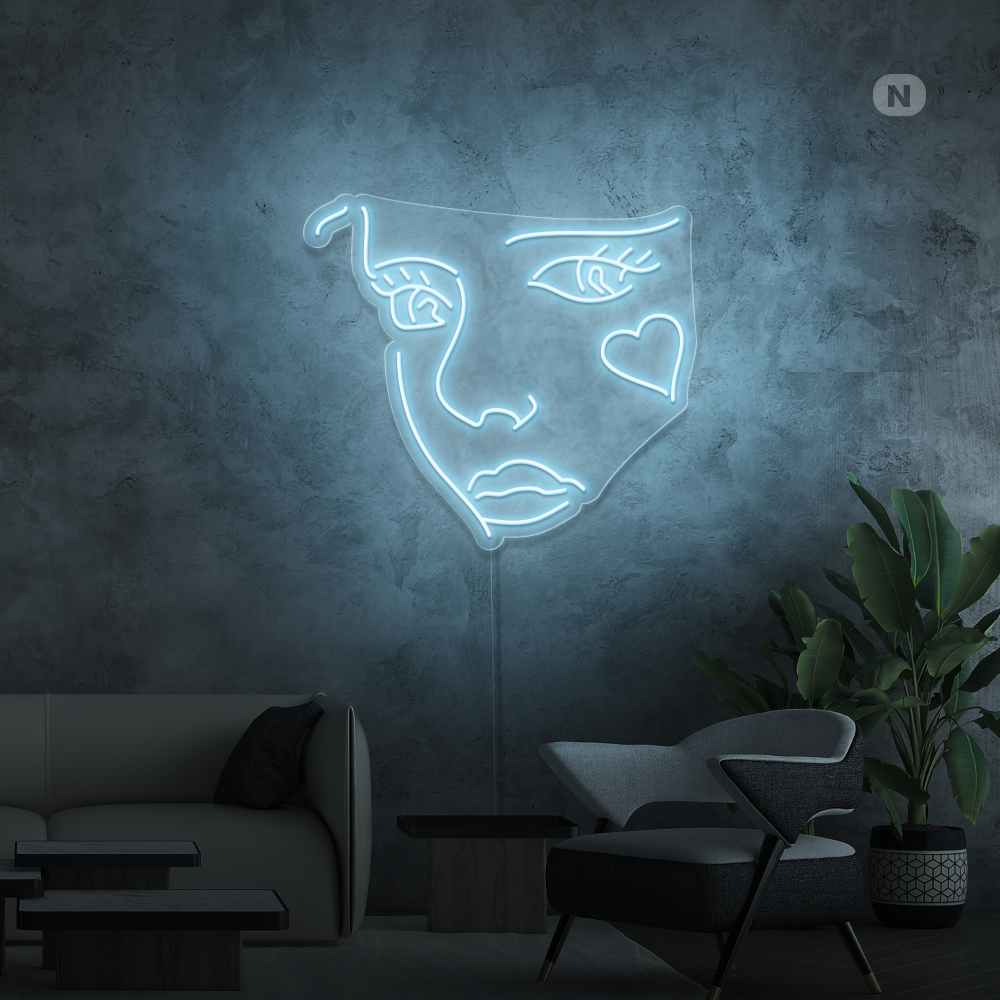 Insegna al neon Volto del Joker