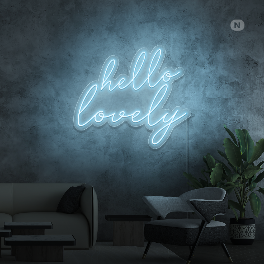 Insegna al neon Hello Lovely