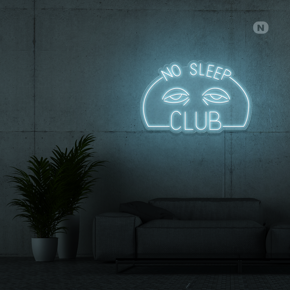 Insegna al neon No Sleep Club