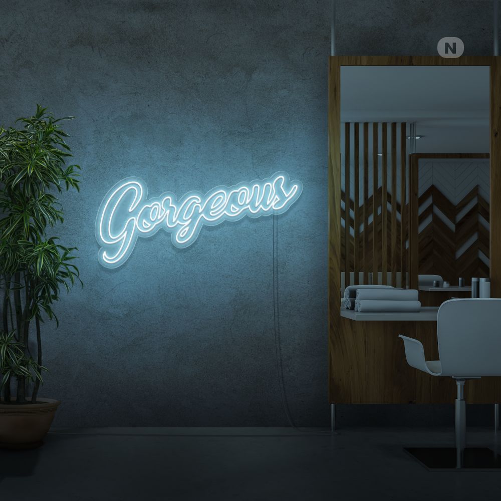 Insegna al neon Gorgeous