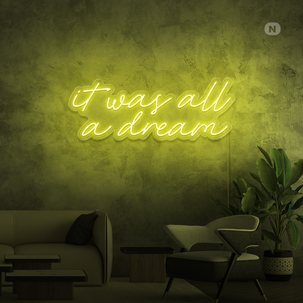 Insegna al neon It was all a dream