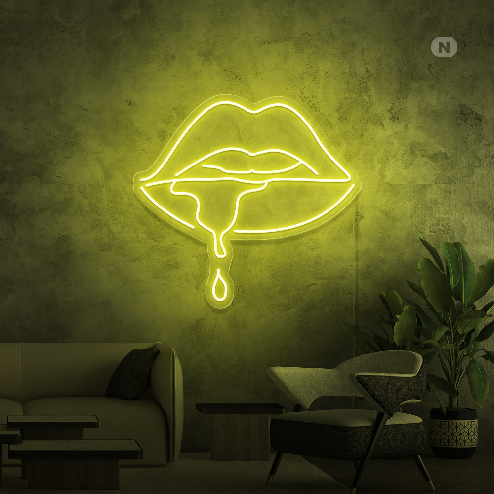 Insegna al neon Labbro Mordente