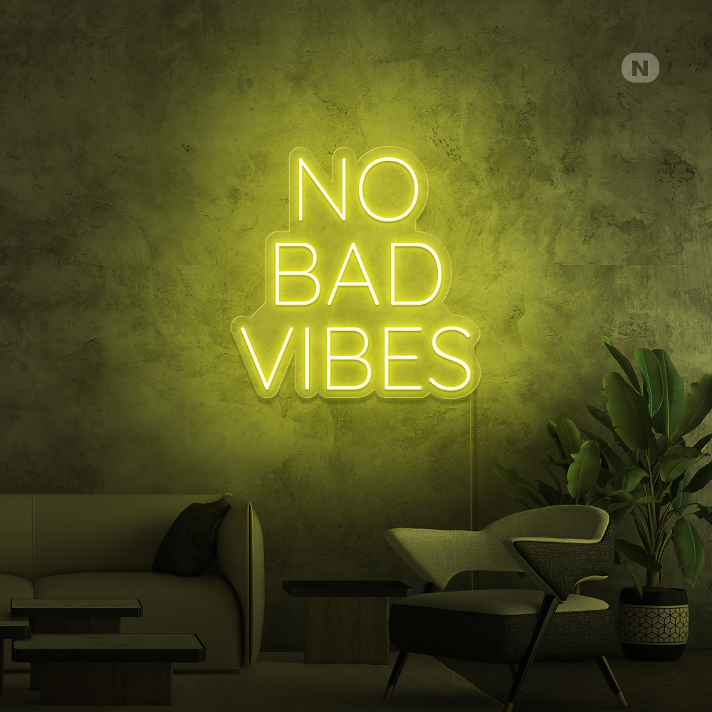 Insegna al neon No Bad Vibes