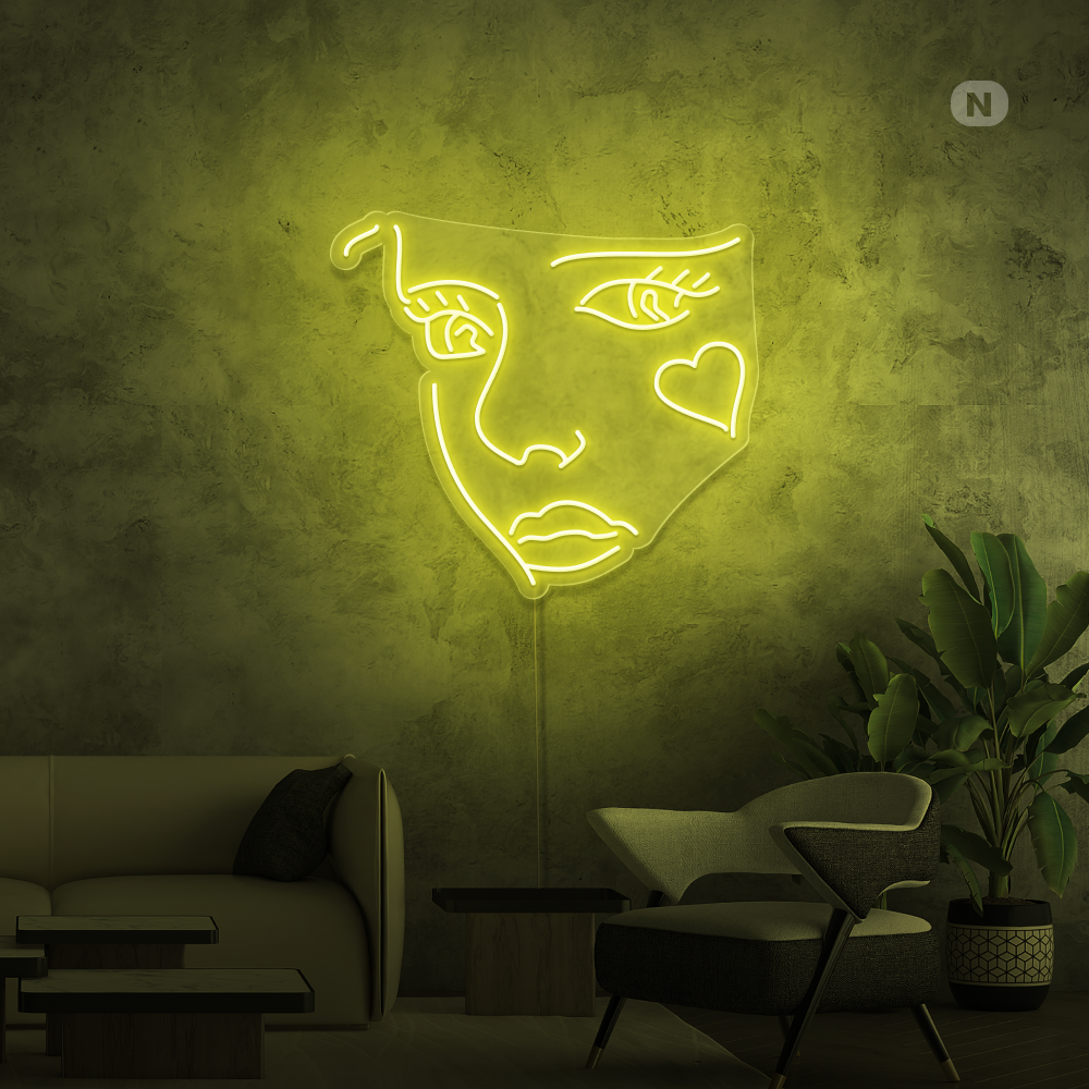 Insegna al neon Volto del Joker