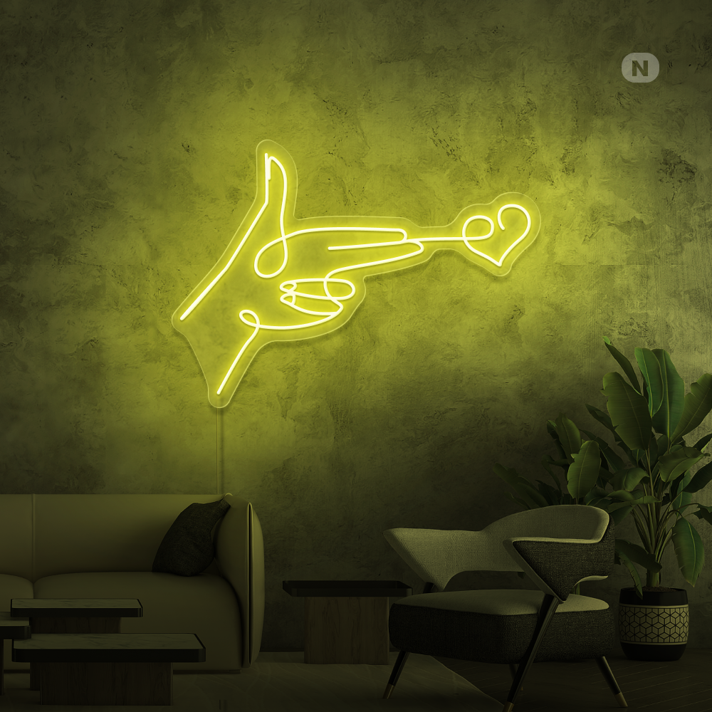 Insegna al neon Obiettivo amorevole
