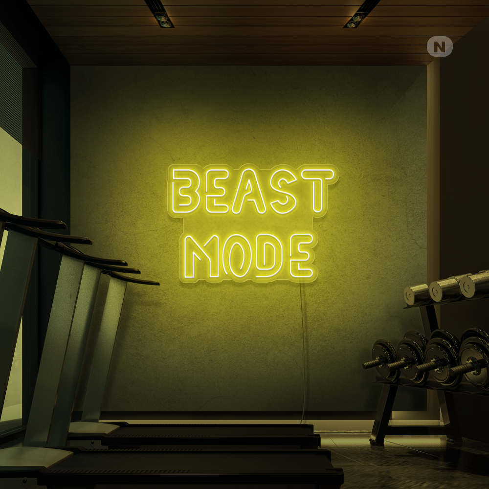 Insegna al neon Beast Mode