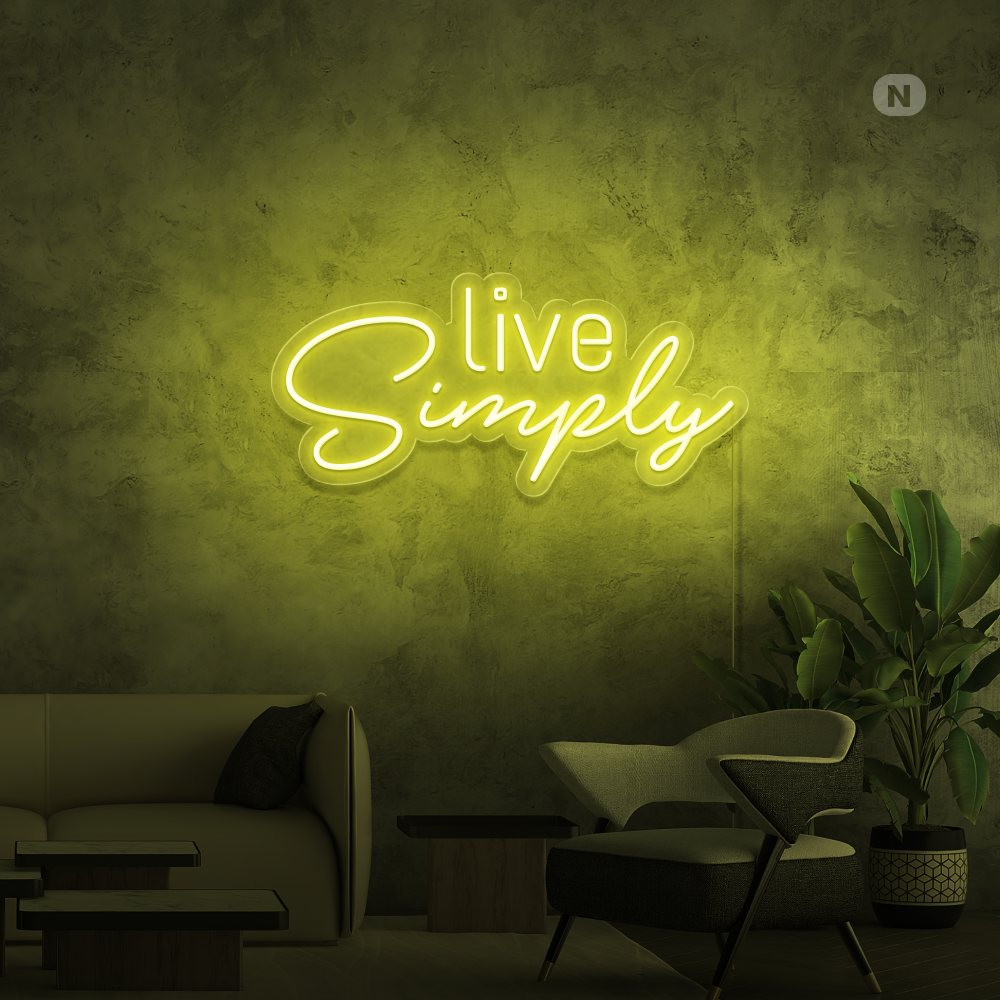 Insegna al neon Live Simply