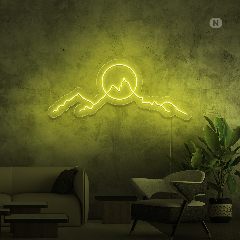 Insegna al neon Montagne