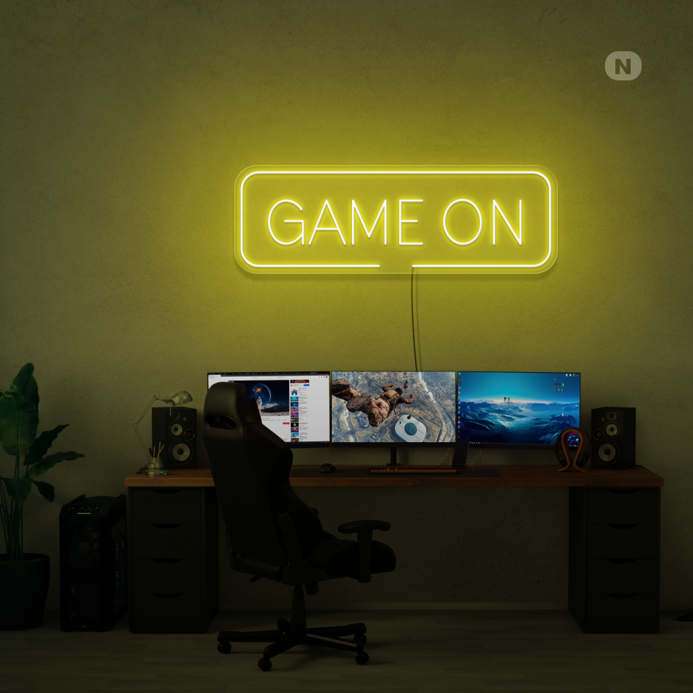 Insegna al neon Game On