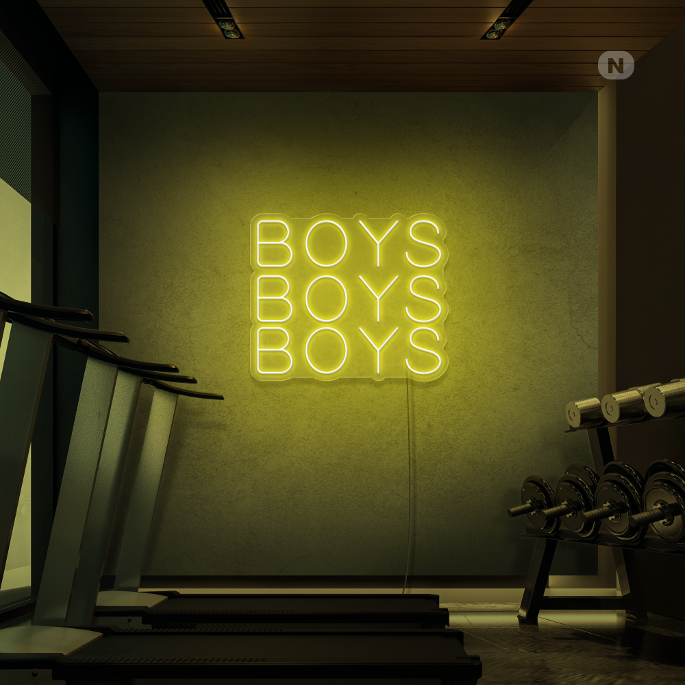 Insegna al neon Boys Boys Boys