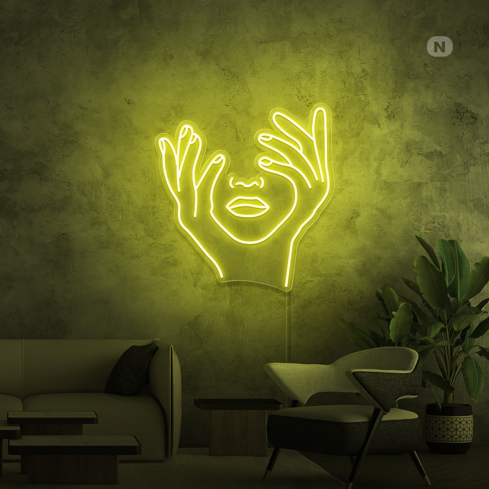 Insegna al neon Volto artistico