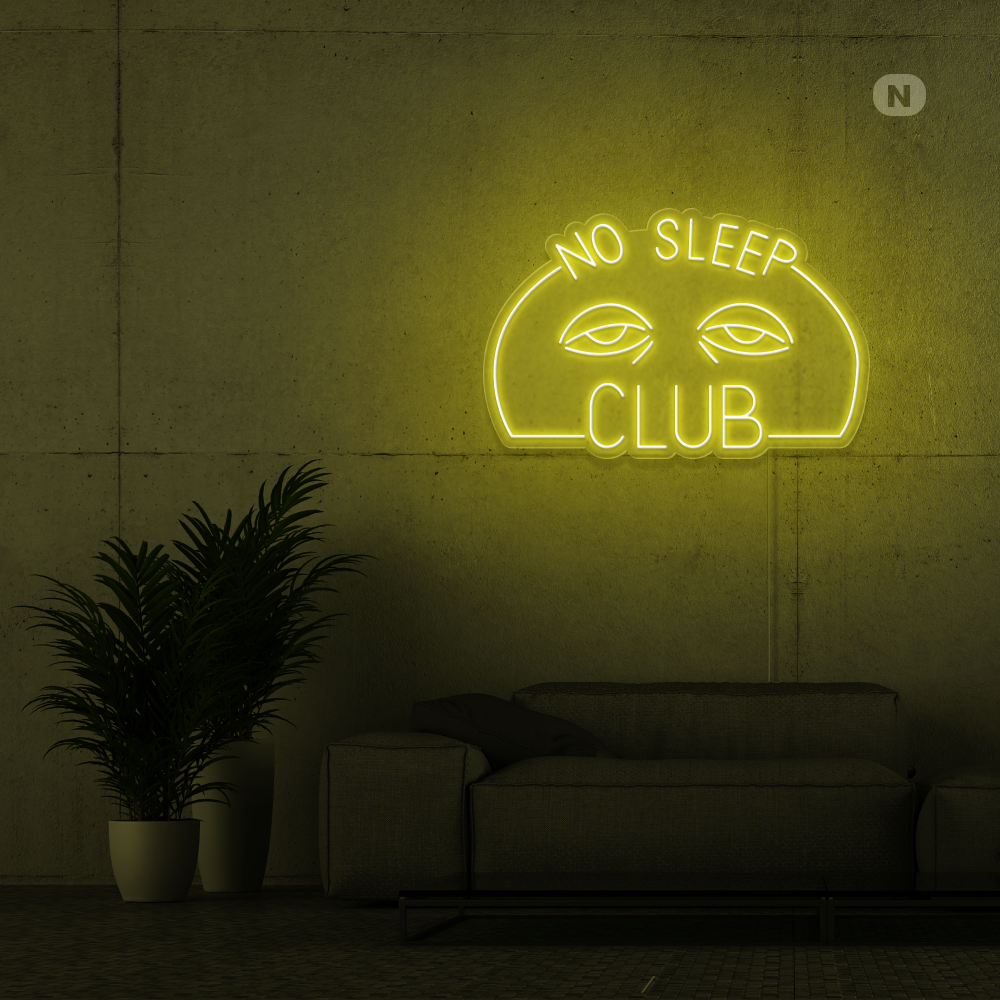 Insegna al neon No Sleep Club