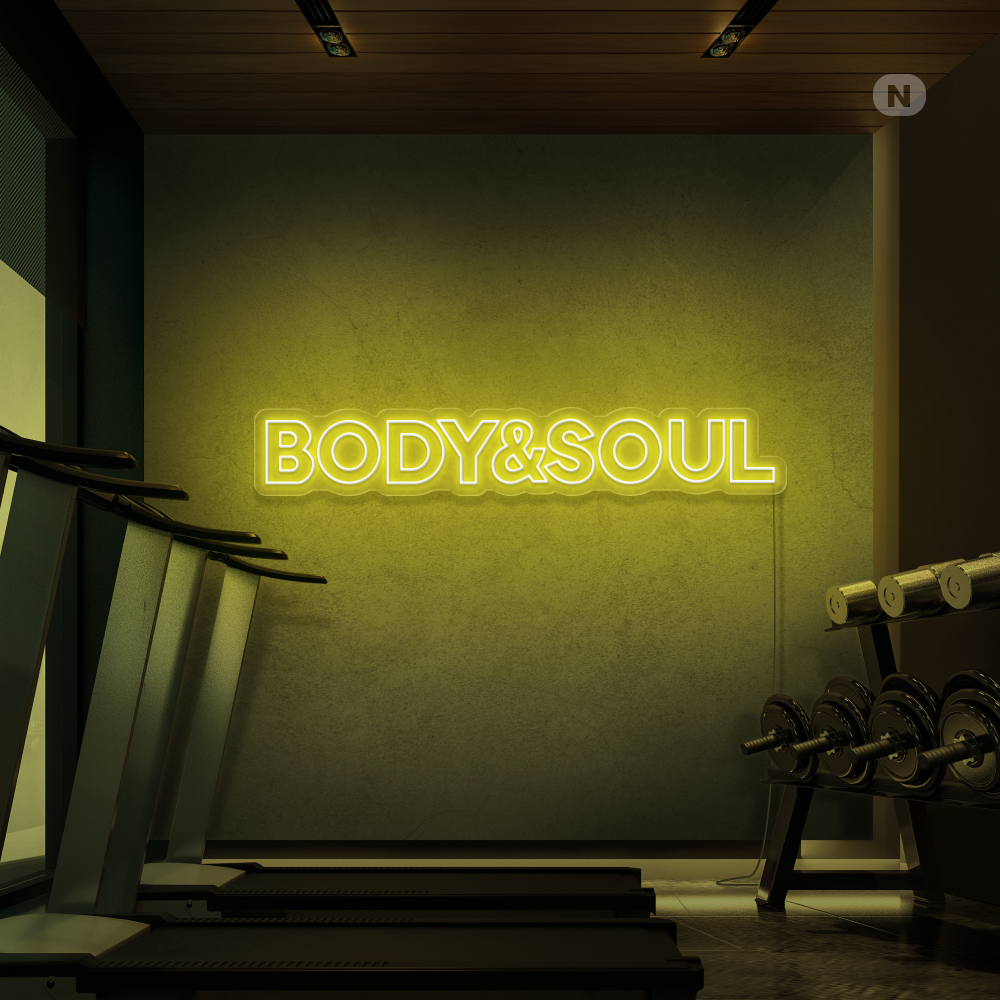 Insegna al neon Body & Soul