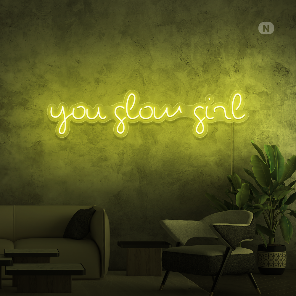 Insegna al neon You Glow Girl