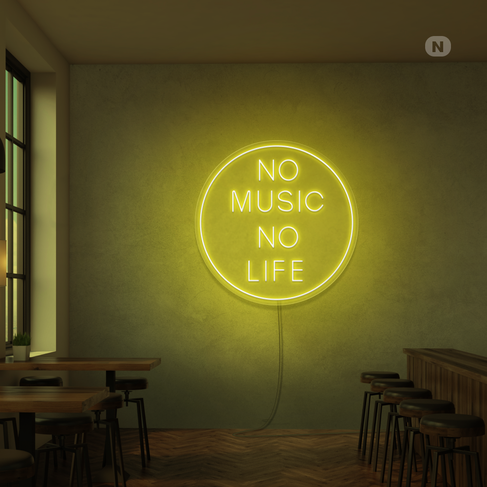 Insegna al neon No Music No Life