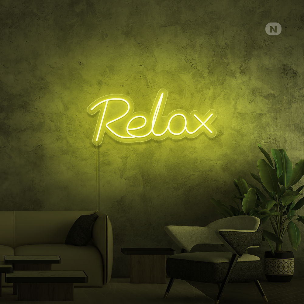 Insegna al neon Relax