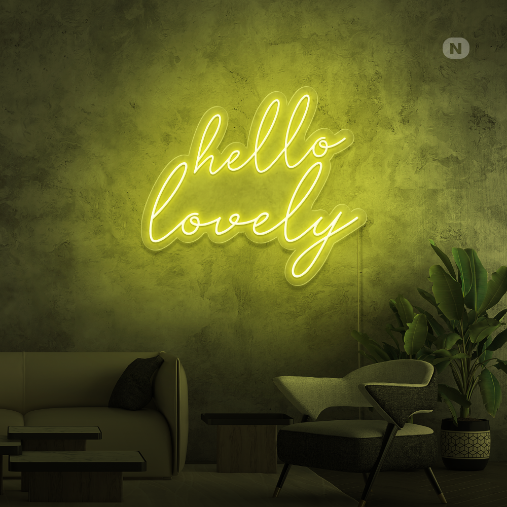 Insegna al neon Hello Lovely