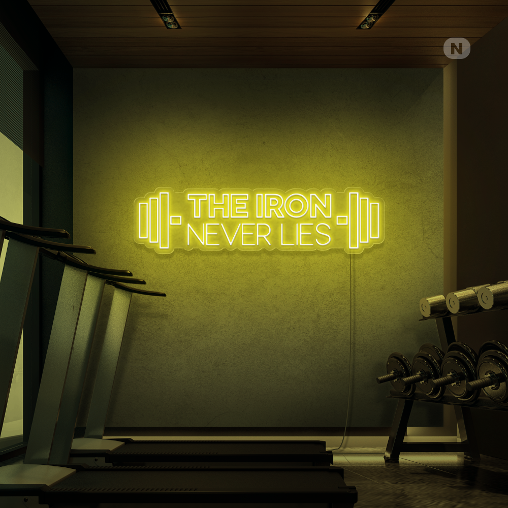 Insegna al neon The iron never lies
