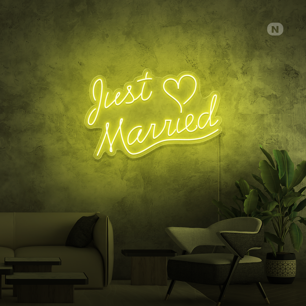 Insegna al neon Just Married