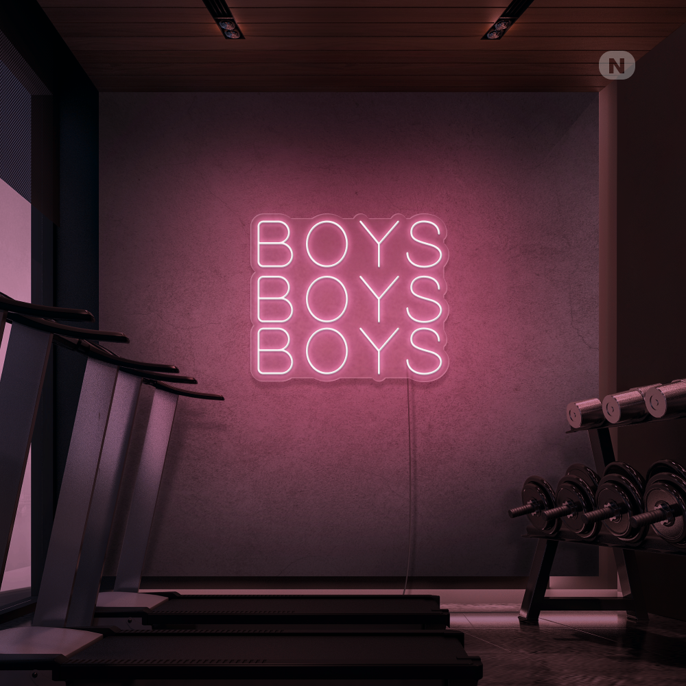 Insegna al neon Boys Boys Boys