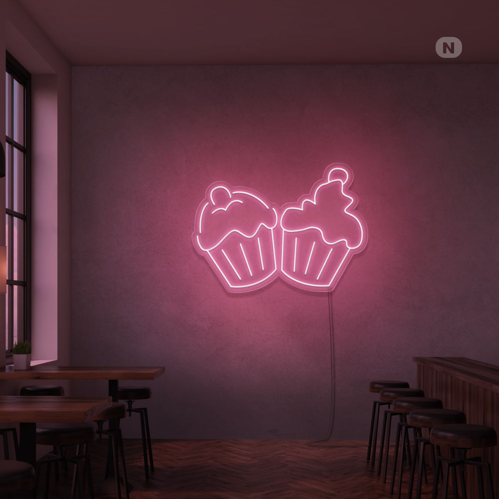 Insegna al neon Cupcakes