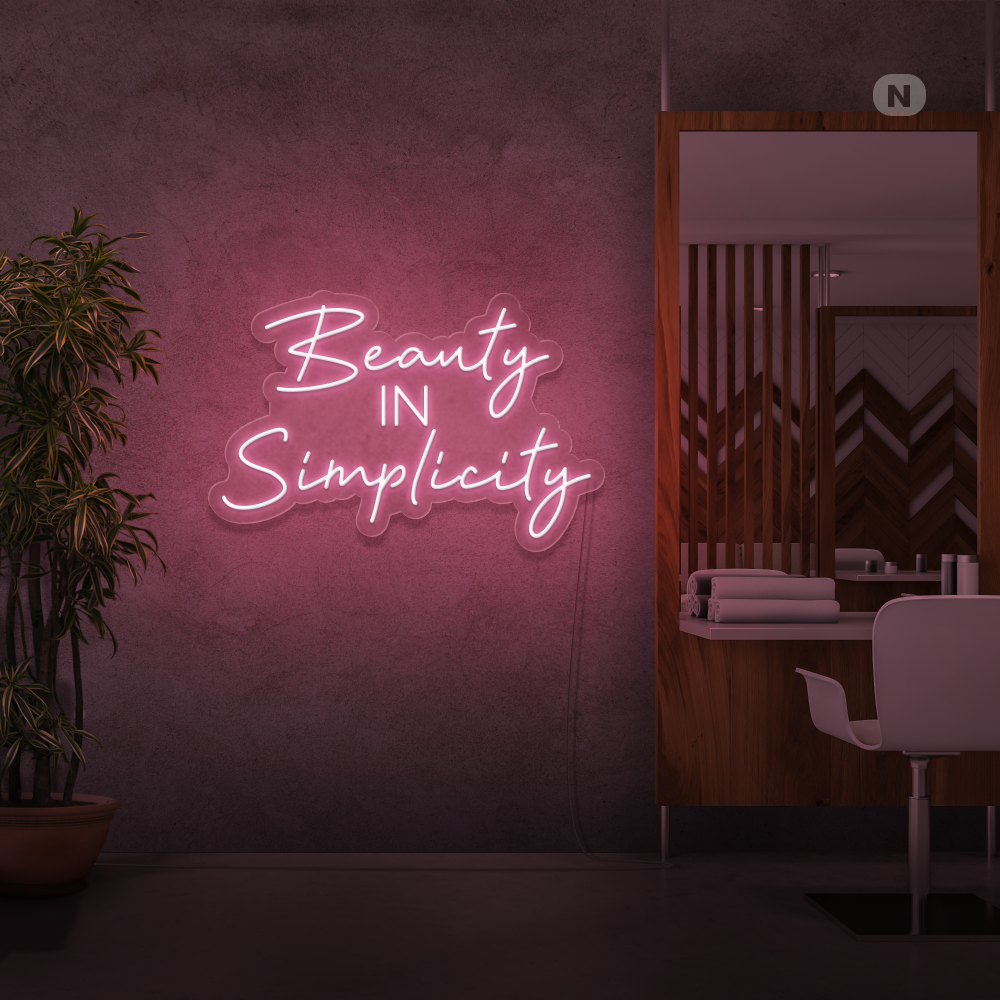 Insegna al neon Beauty in Simplicity