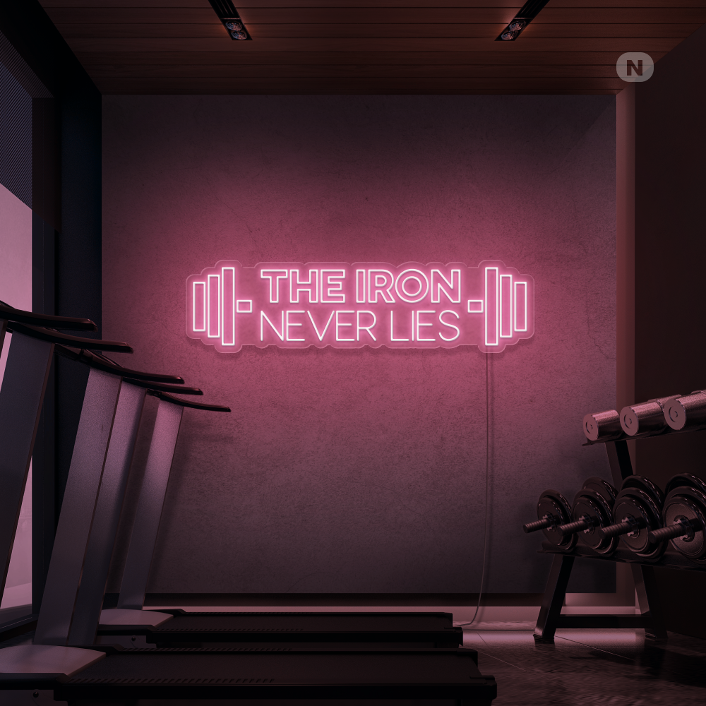 Insegna al neon The iron never lies