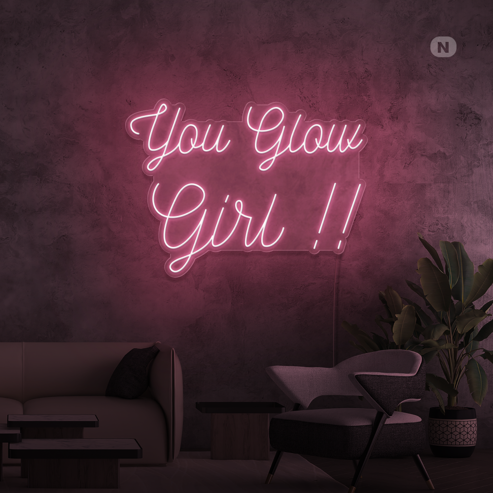 Insegna al neon You Glow Girl