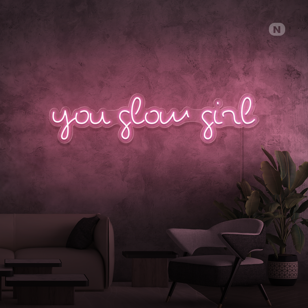 Insegna al neon You Glow Girl