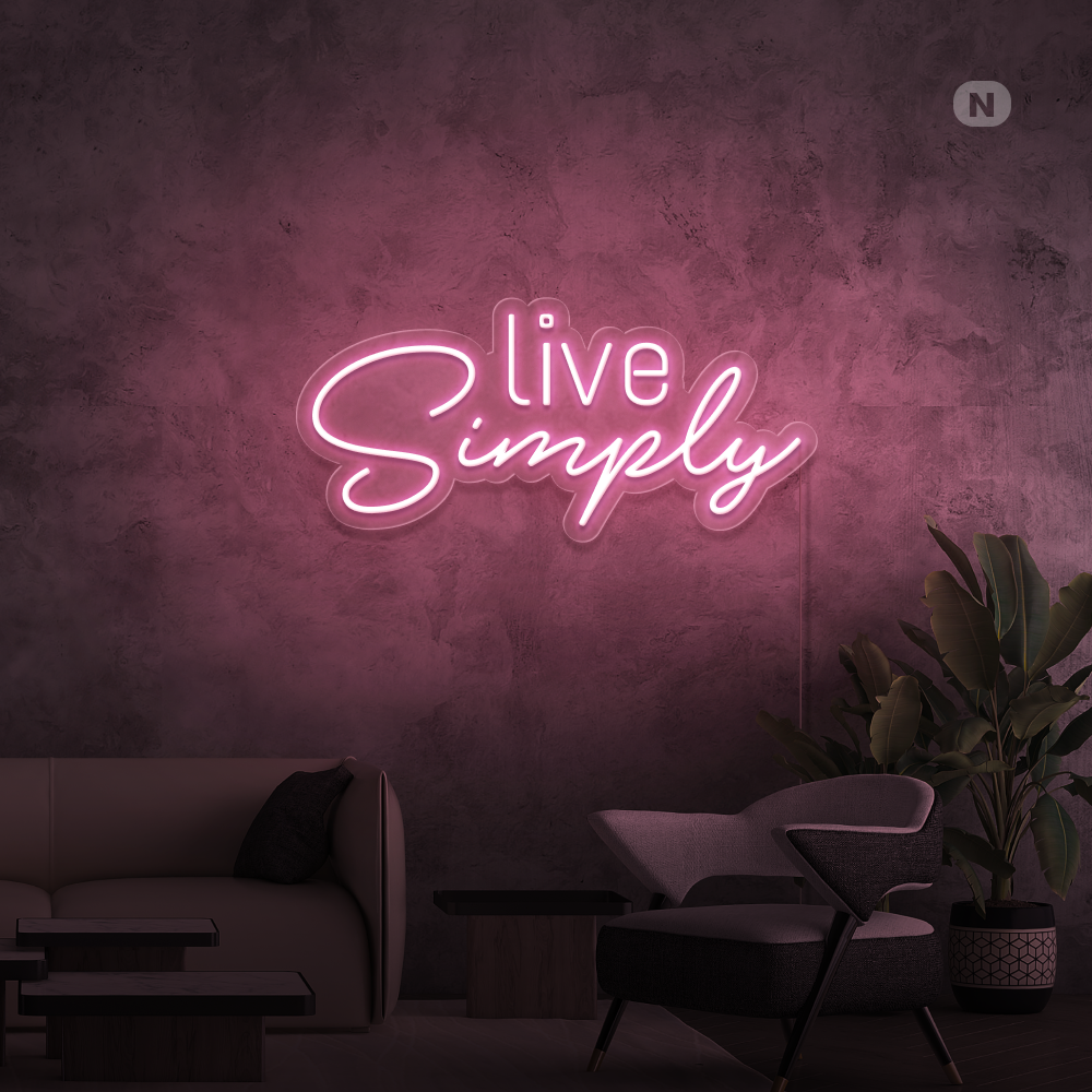 Insegna al neon Live Simply
