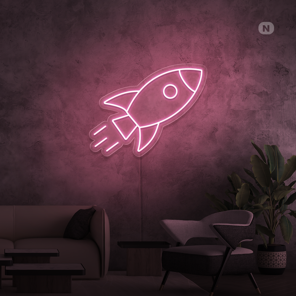 Insegna al neon Razzo