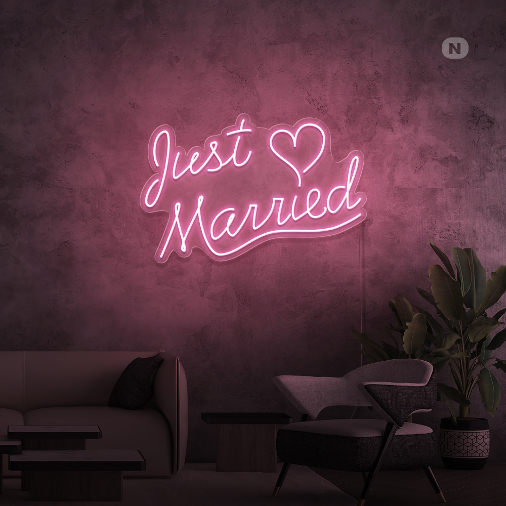 Insegna al neon Just Married