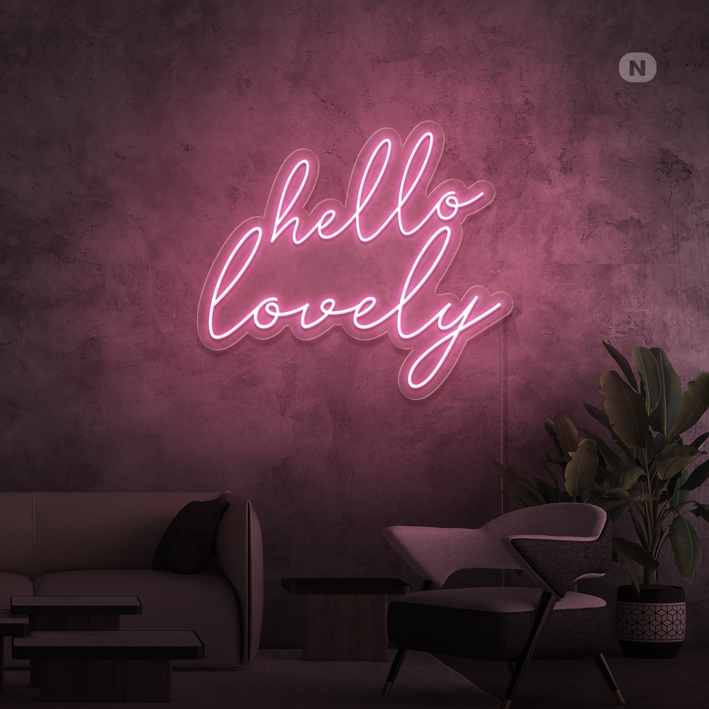 Insegna al neon Hello Lovely