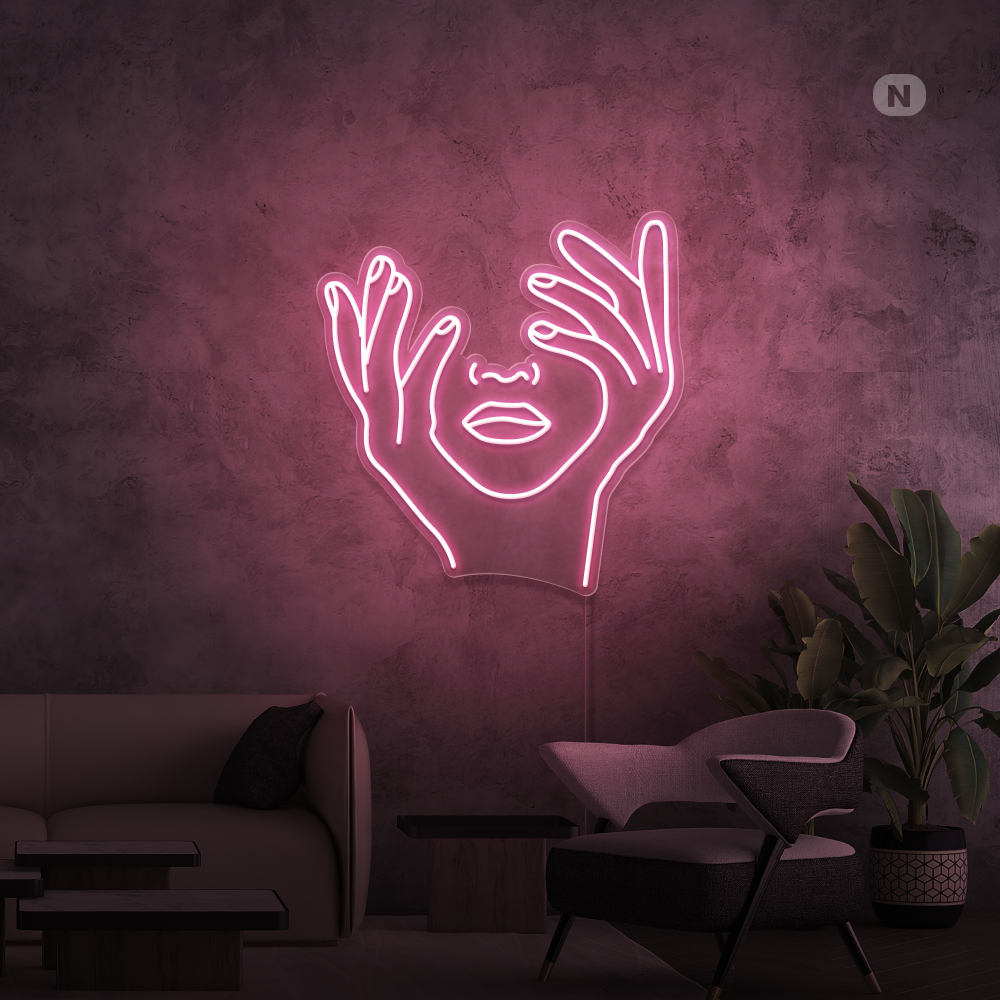 Insegna al neon Volto artistico