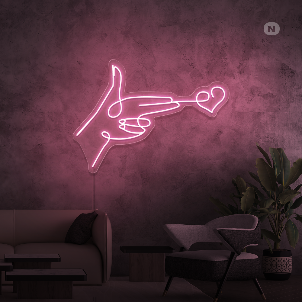 Insegna al neon Obiettivo amorevole