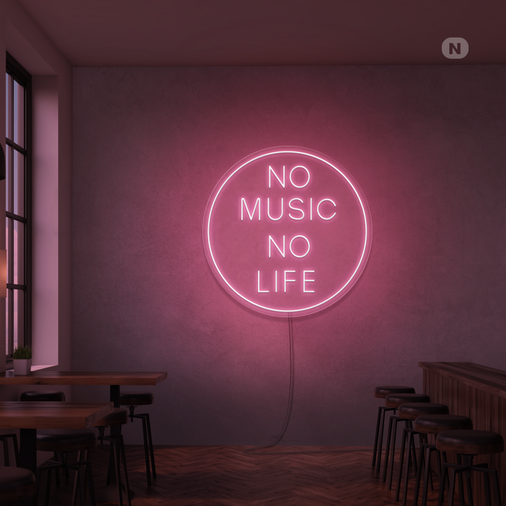Insegna al neon No Music No Life