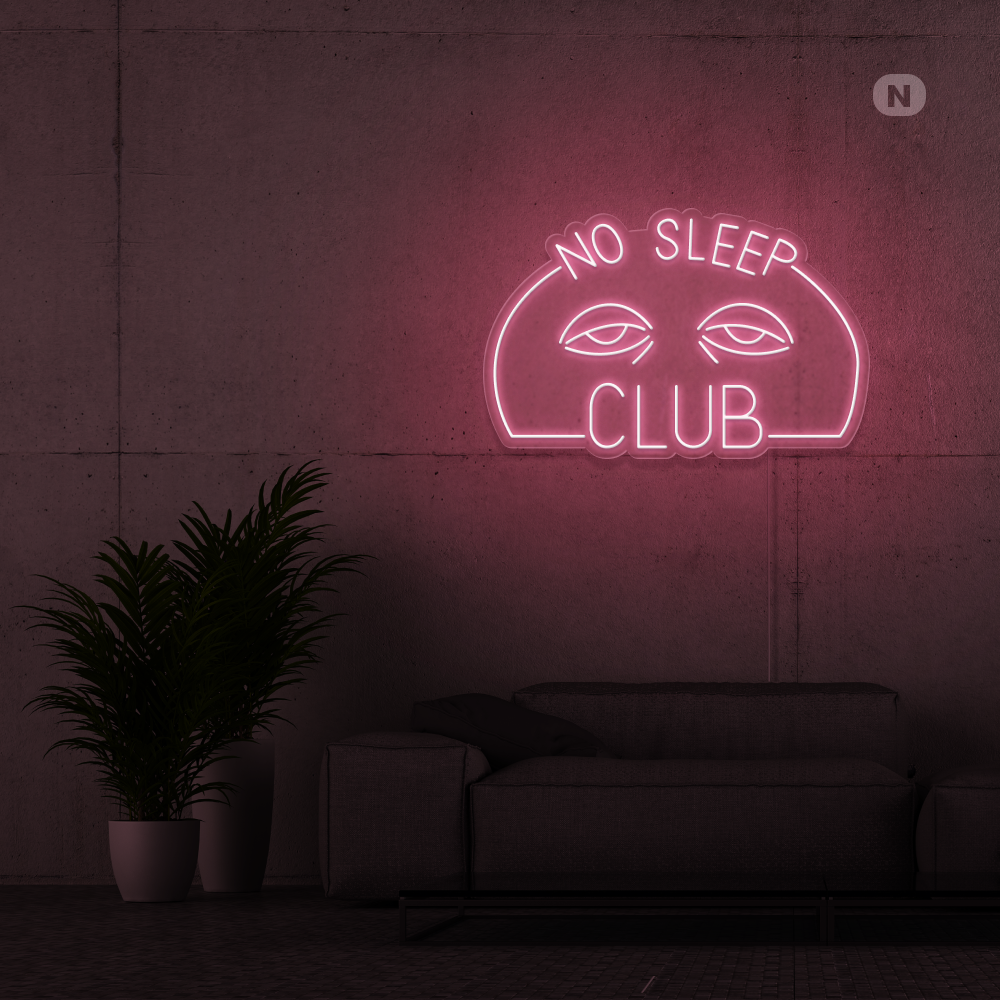 Insegna al neon No Sleep Club